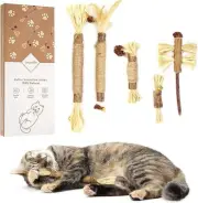 Catnip Toys Cat Toy Natural Silvervine Sticks, Catnip Cat Chew Sticks for Teeth