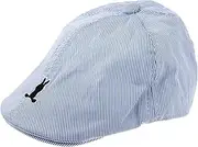 [Ipetboom] Striated Rabbit Beret Hat for Adorable Beret Breathable and Skin Friendly Hat for All Seasons for Outdoor and Party Wear Blue