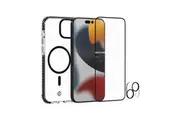 3pc Impact Zero Case Cam Lens Screen Protector w Applicator For iPhone 15 Plus
