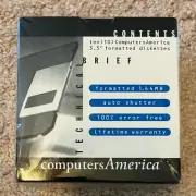 New Sealed 10 Pack 1.44MB Computers America 3.5" Floppy Disks Diskettes 2HD 1.44