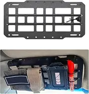Yourkar Car Rigid MOLLE Panel, Sun Visor Panel Holster Tactical Gear Holder MOLLE EDC Organizer, Rigid Panel Frame Modular Storage Pouch for Auto Visor, Car Accessories