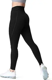 [Aoxjox] Trinity High Waisted Yoga Pants with Pockets for Women Tummy Control Cross-Waist Crossover Workout Leggings