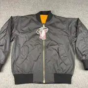 Rothco Jacket Men’s Large Black Ma1 Bomber Air Force Unfilled Falcon Embroidered