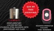 Maxxeon Workstar CYCLOPS Rechargeable Work Light - Pink - WITH FREE FLASK