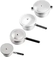 ERINGOGO 1set Mini Kitchen Ware Silver Cooking Utensil Educational Toy for Boys and Girls Adornment for Pretend Play and Imaginative Fun