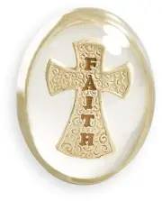 Angelstar 8748 Faith Cross Worry Stone, 1-1/2-Inch