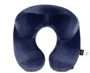 Dark blue U-Shape Travel Pillow Travel Neck Pillow Inflatable Head Rest Cushion Portable