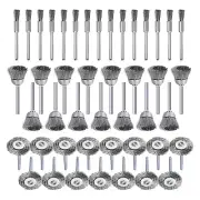 45Pcs Wire Brushes Set Steel Wheel Brushes Accessories for Rotary Tools Grinding