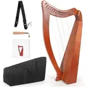 19 Strings Lyre Harp Adult with Gig Bag Tuning Wrench Strap (No Spare Strings)