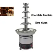 New Party Wedding Heating Celebration Chocolate Machine 5 Tiers Fondue Fountain