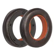 Breathable Leather Headset Cover for Focal Clear Mg Pro - Brown 2 Pack