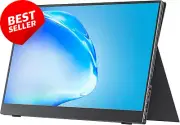 15.6" Portable Monitor, 1080P, HDMI USB-C, Speaker, Cover, Stand, VESA