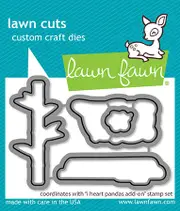 Lawn Fawn I Heart Pandas Add-On Lawn Cuts Die