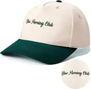 [JaGely] Vintage Two Tone Canvas Snapback Hats Men Women Slow Morning Club Funny Trucker Baseball Cap