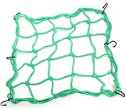 iplusmile Green Bungee Mesh Cargo Net Bag Hooks Motorcycle Bike Helmet Storage Elastic Carrier for Camping Fishing and Vehicle Use