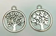 50 BULK pcs Silver Tibetan Tree of Life Round Celtic Charms Pendant - USA SELLER