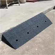 Door Threshold Ramp for Wheelchairs Rubber Threshold Ramp for Driveway/Scooters/Cars, 2/3/ 3.5/4/5 Inch Rise Rubber Curb Ramp Non Slip Textured Surface, for Wheelchair and Scooter Access, Driveway(9