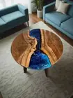 Handmade Epoxy Table – Resin Art Coffee Table – Unique Wooden Accent Table
