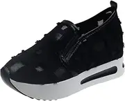 [JEUROT] Women Walking Shoes Fashion Orthopedic Platform Sneakers Mesh Breathable Wedge Shoes Chunky High Heels Slip On Loafers