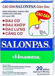 [Hisamitsu] Salonpas Heat Patch Herbal Menthol Self Adhesive Medical Plaster Pain Relief Patch for Sore Muscles (20 Patches)