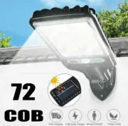 72 LED Solar Flood Light Security Motion Sensor Wall Street Yard Outdoor Lamp