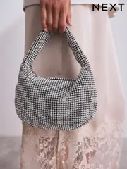 Silver Sparkle Hand Held Bag (AP2891) | $71