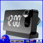 Digital Alarm Clock LED Display Desktop Clocks for Bedroom Office (Black) AU