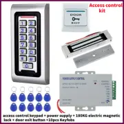 Door Access Control System Kit IP68 RFID Keypad Waterproof Outdoor 10pcs Keyfobs