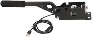 64 Bit USB Sim Handbrake 51 Inch USB Cable Linear E Brake Aluminum Alloy Auto Calibration Technology Realistic for G29 for Sim Racing Games for T300