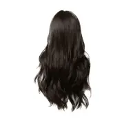 Long Brown Wigs with Bangs Synthetic Wigs for Women Chemical Fiber Curly3411