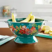 The Pioneer Woman Wildflower Whimsy Enamel on Steel 5-Quart Colander - NEW
