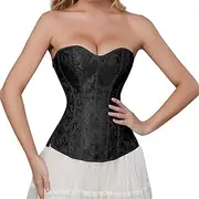 [Generic] Compression Top Women Plus Trainer Underbust Bandage Lace Waist Body Shapeware Embellished Bodysuit for Women