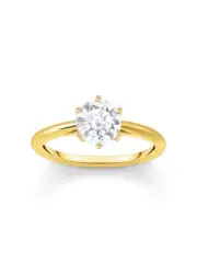 Thomas Sabo TR2474-414-14-54 Gold-plated Ring with white Stone in Brilliant-c...