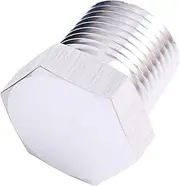 Aeroflow NPT Hex Head Plug 1/2 Inch Silver (AF933-08S)