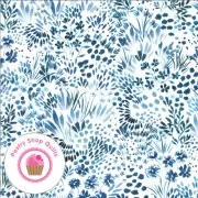 Moda MOODY BLOOM 8444 14 Blue Floral CREATE JOY PROJECT Watercolor Quilt Fabric