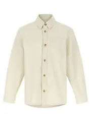 [A.P.C.] A. P.C.-Logo Embroidery Shirt Camicie Beige-Uomo M Beige