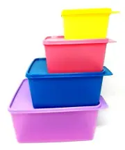 TUPPERWARE KEEP TABS 4 -PC SET Nesting New
