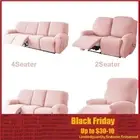 1/2/3/4 Seater Recliner Sofa Covers Elastic Armchair Slipcovers Protector Cover