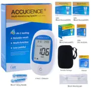 Glucose Uric Acid Ketone Haemoglobin Blood Meter 4 in 1 Sugar Tester