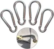 4 Pcs 2.8 Inches Flag Pole Snap Clip Hooks Flagpole Attachment Silver