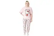 Hello Kitty Womens/Ladies Short-Sleeved Pyjama Set (Pink) - UTNS8664