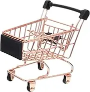 Kisangel Realistic Shopping Cart Toy Storage Rack Boys and Girls Simulation Trolley for Dolls Playtime Fun