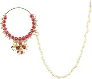 [Touchstone] Indian Bollywood Designer Bridal Jewelry Nath Nose Rings gypsy boho tribal In Gold Tone For Women.