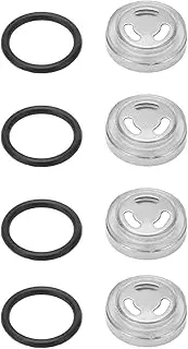 Brake Clutch Master Cylinder Sight Glass Set of 4 Front Rear Master Cylinder Reservoir Sight Glass Lens with O Ring for Motorcycle Scooter ATV Dirt Bike 18mm