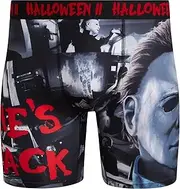 [COCO BRANDS] Halloween 2 Men's Boxer Briefs - No Fly, Anti-Chafing Stitching, Comfort Shaped/Cotton Lined Crotch