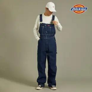 【Dickies】Dickies男款水洗藍83294純棉帆布多口袋可拆式吊帶長褲｜DK011764F13