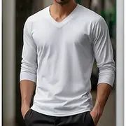 Men's T Shirt Long Sleeve Shirt Long Sleeve Crew Neck Winter Spring Fall Solid Color Plain Daily Sportswear Casual Basic Plain Outdoor Causal Casual Dark Gre