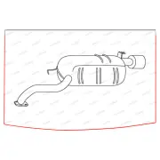 Redback Muffler Bolt-On for Hyundai Santa Fe 05/2006-12/2009 M0158