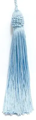 Arctic Sky Blue 5.5" Chainette Tassels First Frost [Set of 10]