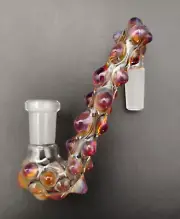 10mm Amber Purple (Double Passion) Glass Drop Down Attachment Adapter